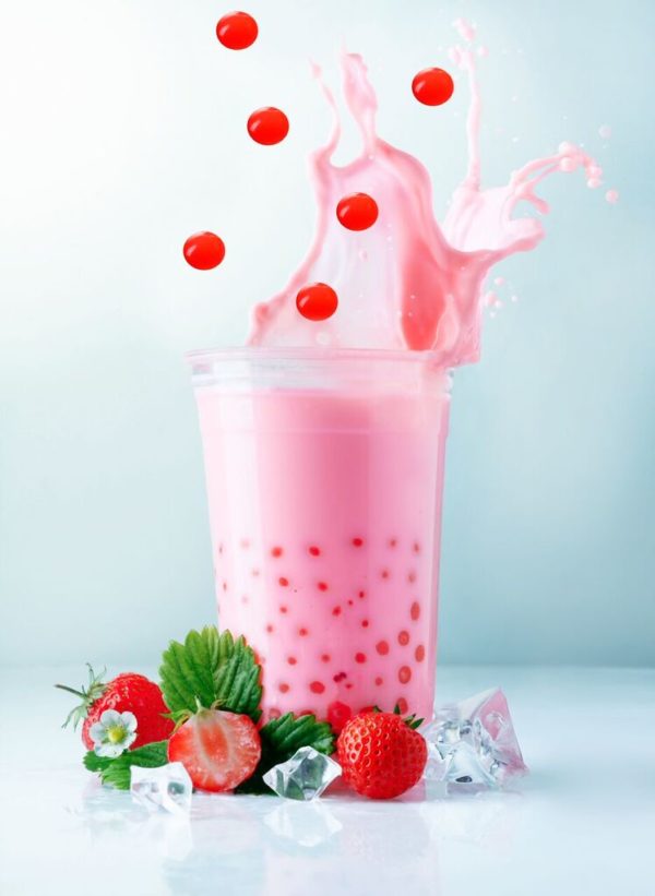 tea zone strawberry bubble tea home kit